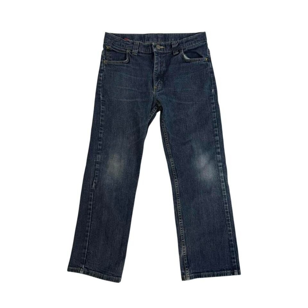 wrangler dark wash straight leg jeans 14 husky denim pants grunge skater unisex